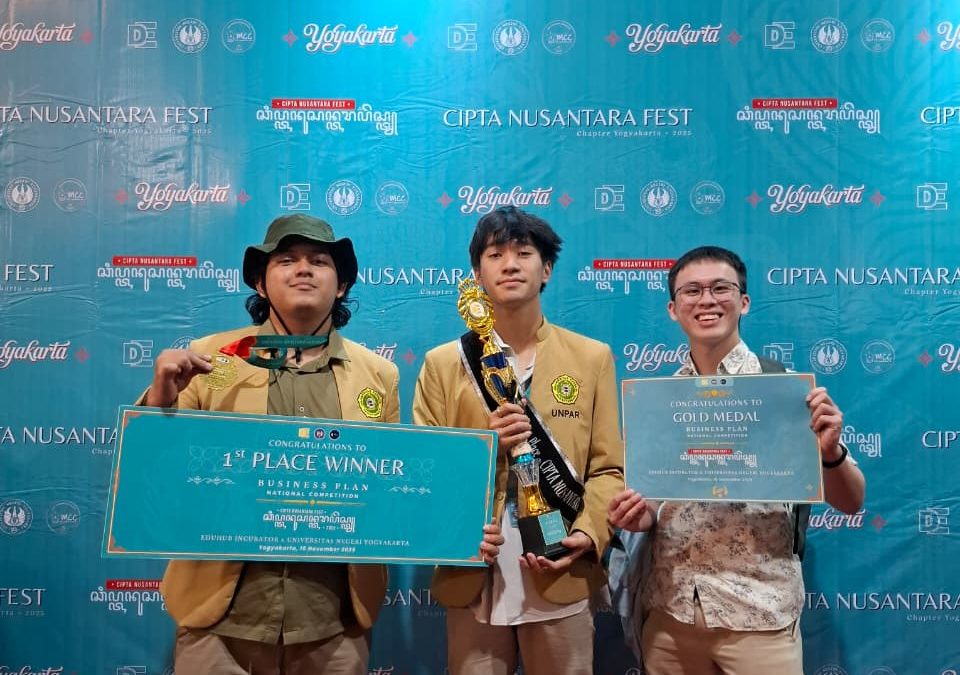 Mahasiswa Bisnis Kreatif UNPAR Raih Gold Medal dan Juara 1 Business Plan di Yogyakarta